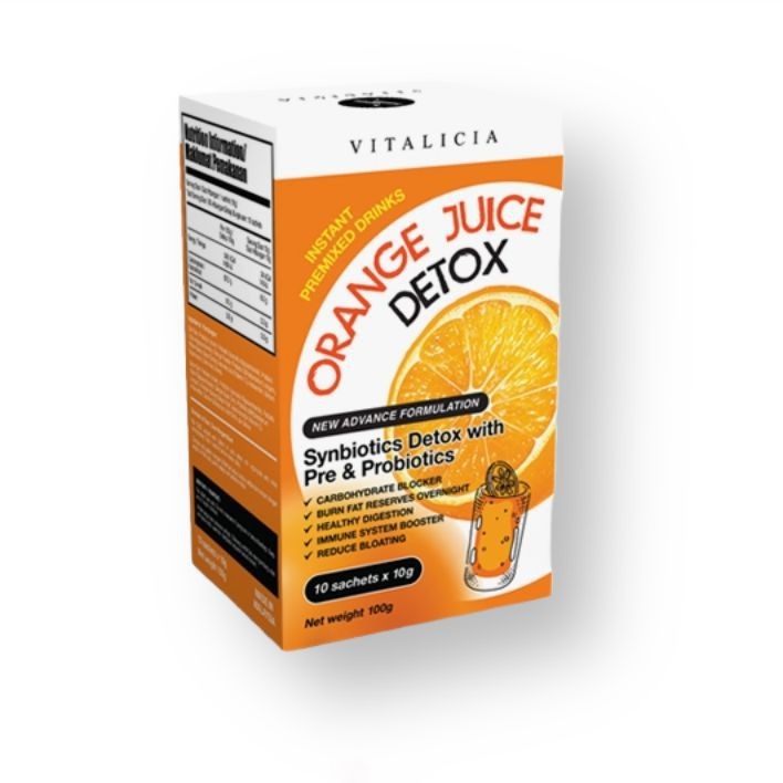 Orange Juice Detox Vitalicia Original 10 sachet Shopee Malaysia