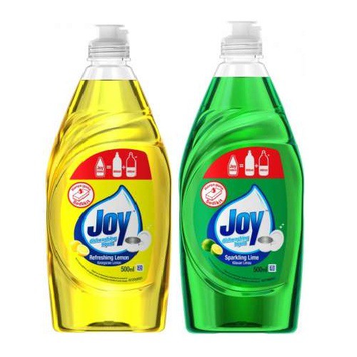 Joy Dishwashing Liquid Sparkling Lime/Refreshing Lemon (500ml
