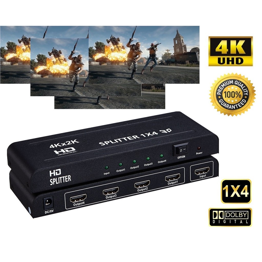 HDTV Spliter 4 Port 1.4a HDTV Splitter 3D 1x4 HDTV Splitter + DC 5V