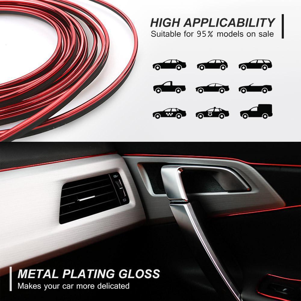 5M Car Interior Moulding Trim,Flexible Trim for DIY Automobile Car