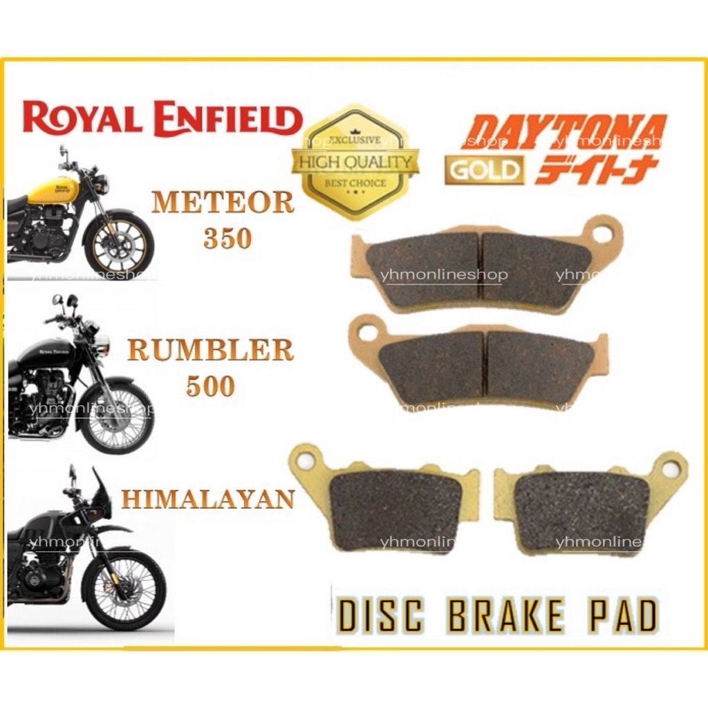 Royal Enfield Disc Brake Pads Meteor 350 Rumbler 500 Himalayan Gold