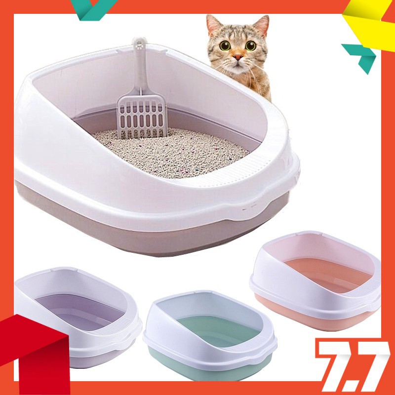 READY STOCK Cat Litter Box enclosed high fence detachable Bekas Pasir