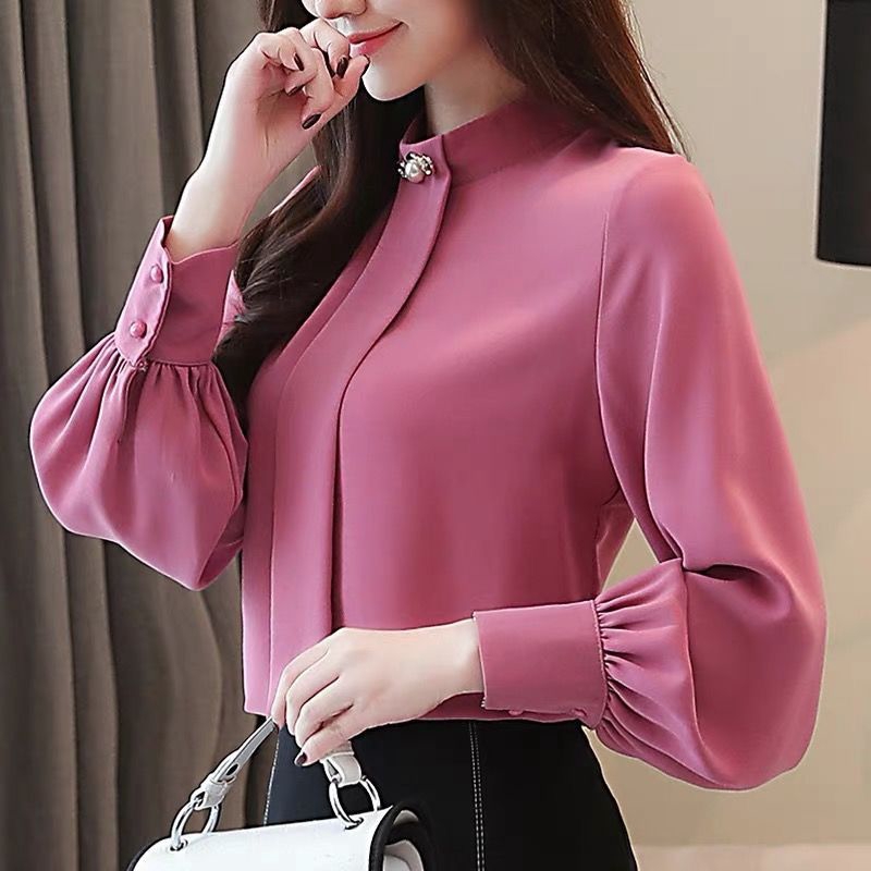 Ready Stock Korean Women Blouse Chiffon Ladies Elegant Shirt Charming