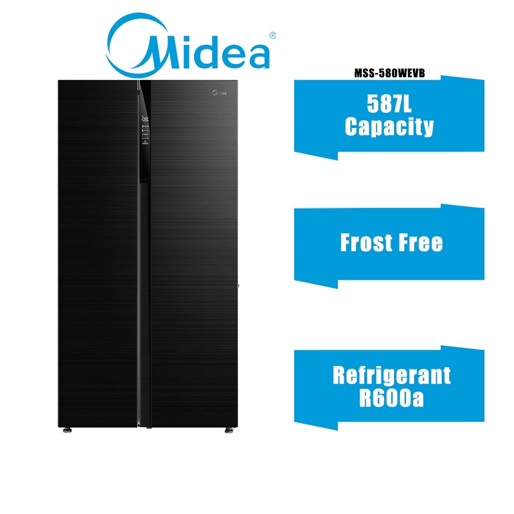 Midea Refrigerator (587L) Multi Air Flow Side by Side Fridge MSS