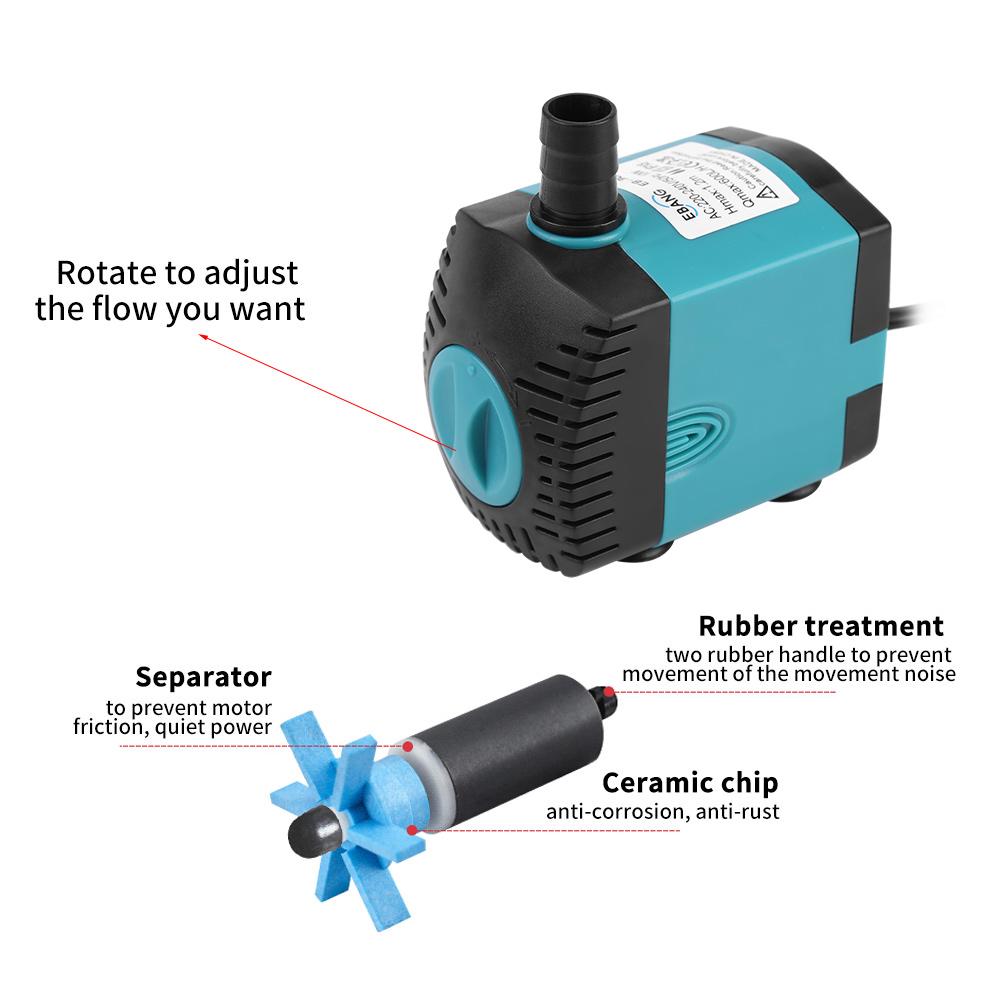 [Ready Stock]UltraQuiet Submersible Water Pump Fish Pond Aquarium Tank