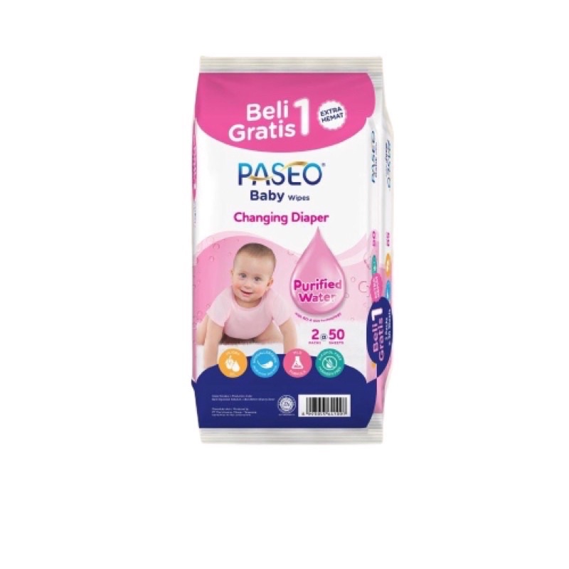 Paseo Wet Wet BABY WIPES CHANGING DIAPER BABY BUY 1 GET 1 Shopee Malaysia