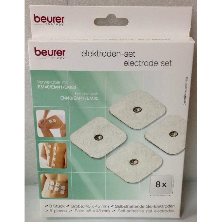 Beurer Replacement Electrode ( Gel Pads ) 8X For Beurer Tens Em49