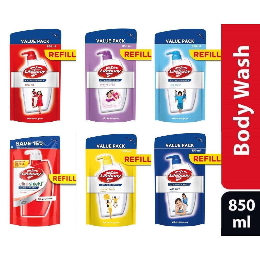 [Monthly Special !!] Lifebuoy Shower Gel Refill Series 850ml Shopee