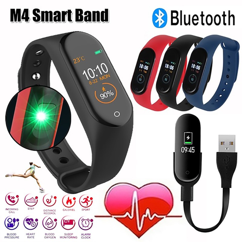 Model Terkini M4 Jam Tangan Jam Pintar Kesihatan Tracker