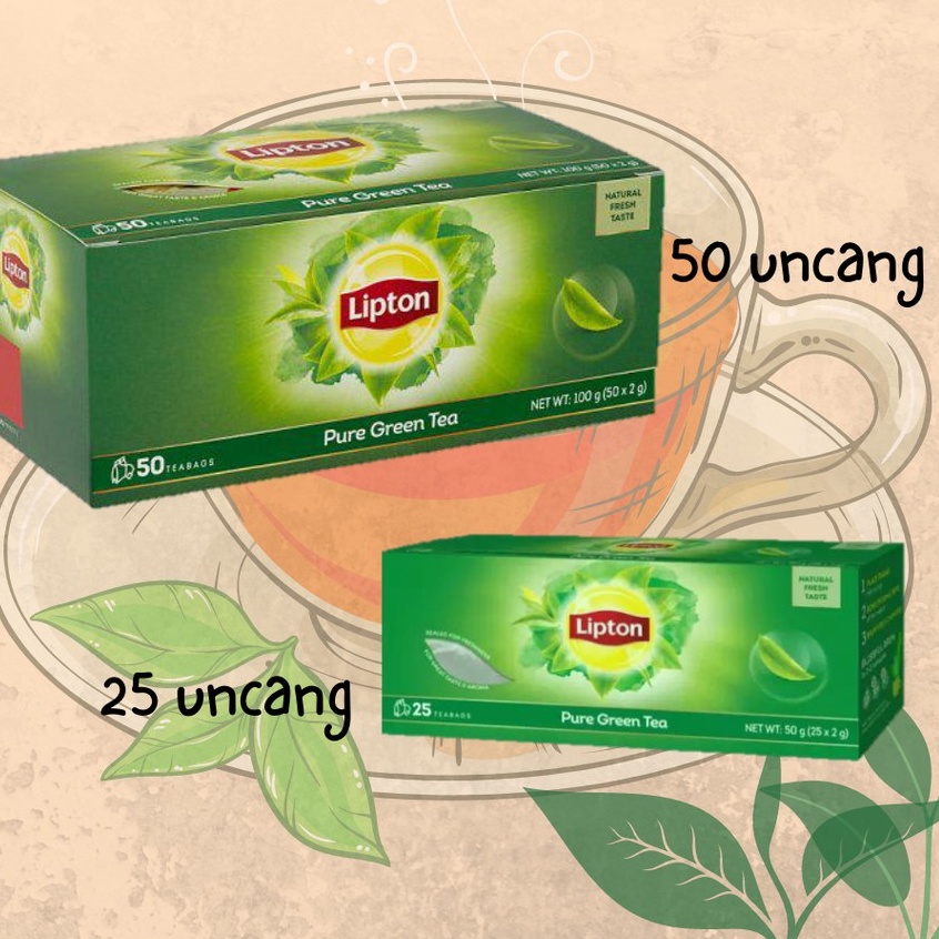 Lipton Yellow Label Pure Green Tea 25/ 50/ 100 Teabags (Lipton Tea