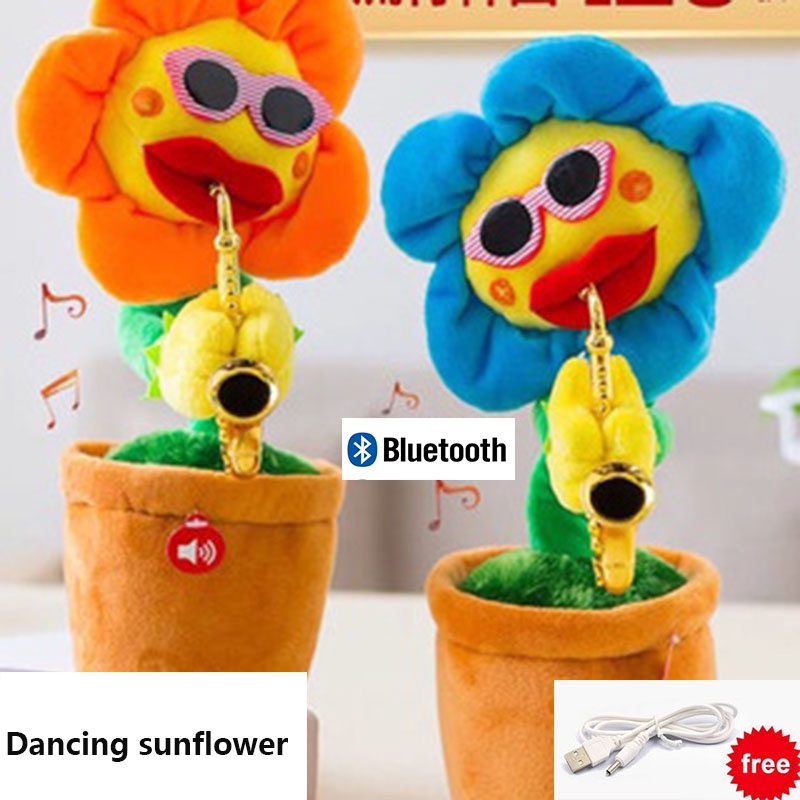 120 Songs Tik Tok Electric Dancing sunflower Bluetooth Twist Cactus