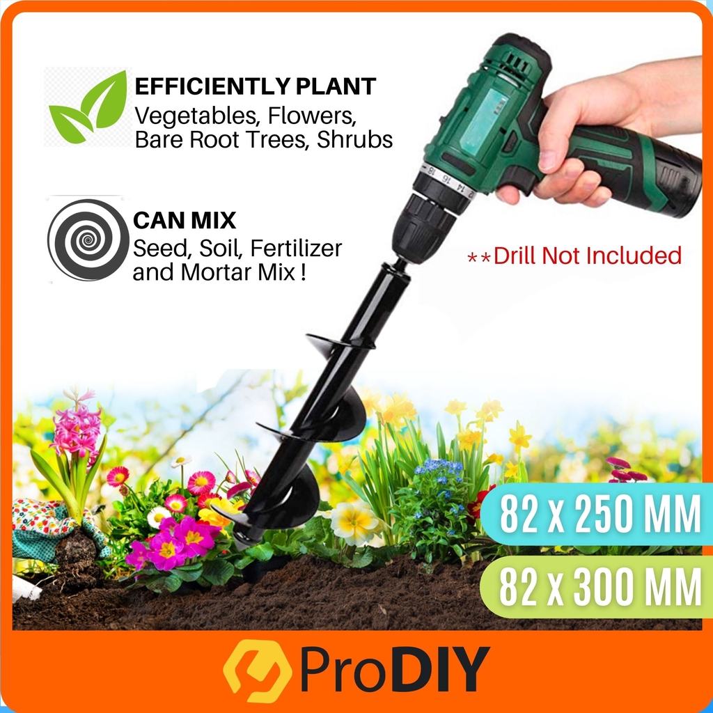 Garden Auger Small Earth Planter Cordless Drill Bit Post