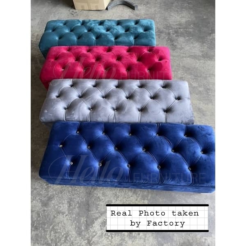 Chesterfield Stool Bench Chair / Tufted Bench Chair for living room