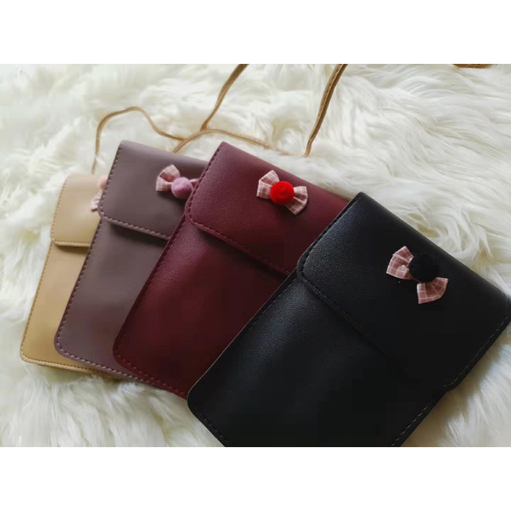 Cute Ribbon HP Sling Bag/Fancy Hand Phone Bag/ Beg Galas