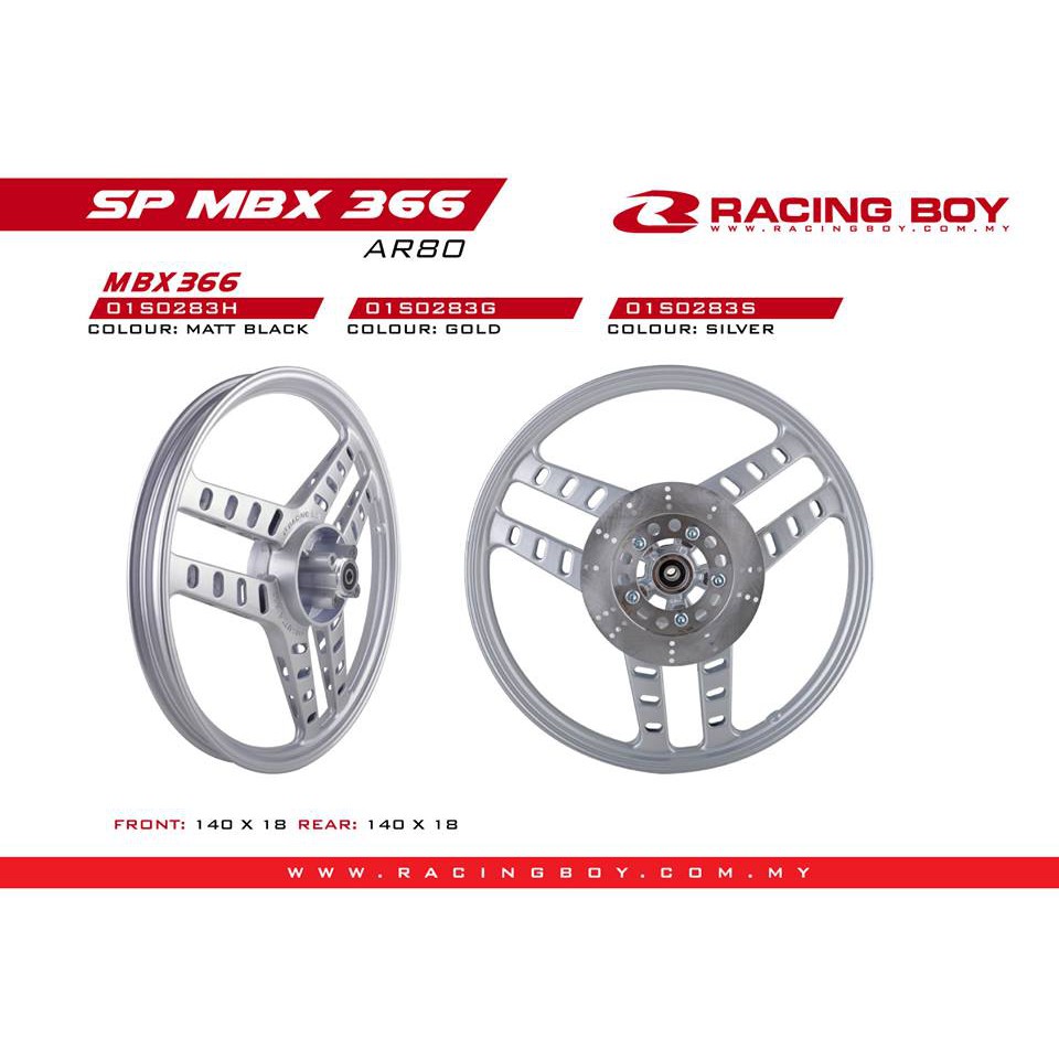 Sport Rim MBX366 AR80 Shopee Malaysia