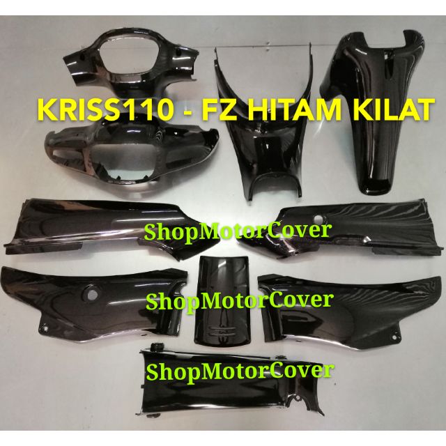 MODENAS KRISS110 KRISS 110 K1 BODY COVER SET FZ HITAM METALLIC WITH