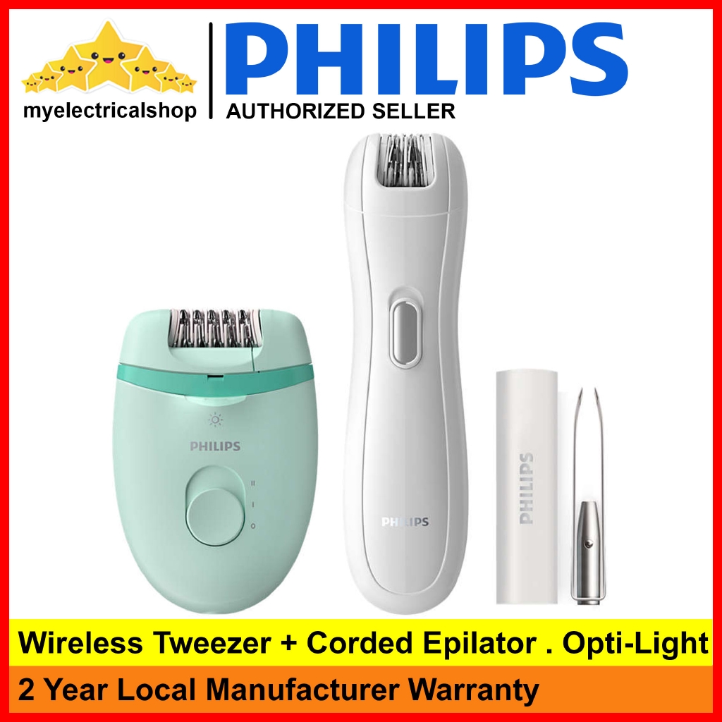 Philips BRP529 Corded Compact Epilator + Cordless Tweezer ( Epilation