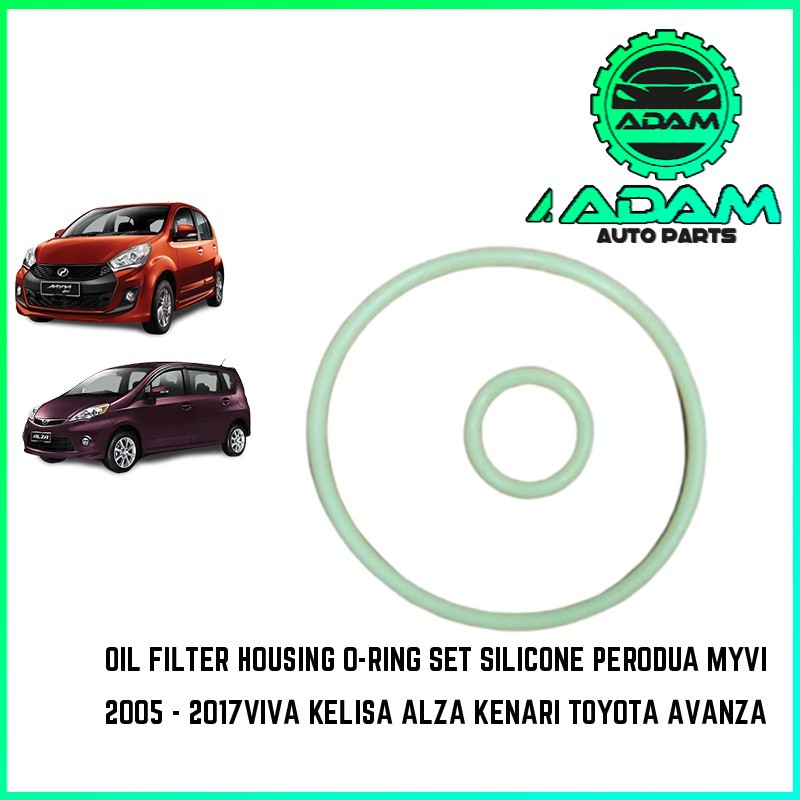 OIL FILTER HOUSING ORING SET SILICONE PERODUA MYVI 2005 2017 VIVA