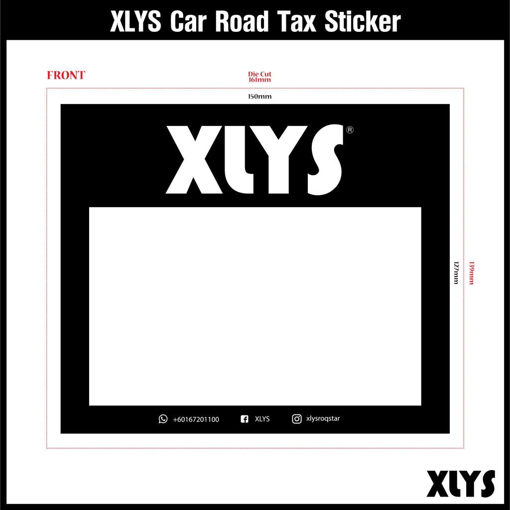 road tax sticker size Jake Wallace