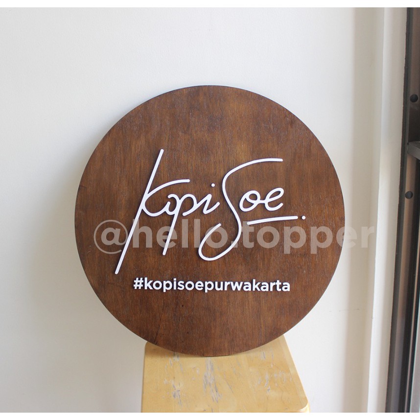 KAYU Wooden Sign Logo Wooden Sign/Wooden Shop Nameplate/Wooden Signage