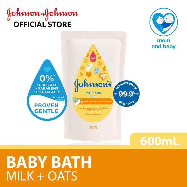 Johnson's Baby Bath Milk + Oats Refill (600ml) Shopee Malaysia