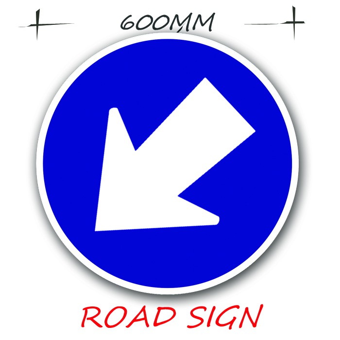 ARROW ROAD SIGN, FOLLOW HERE SIGN, MASUK DI SINI PAPAN TANDA JALAN