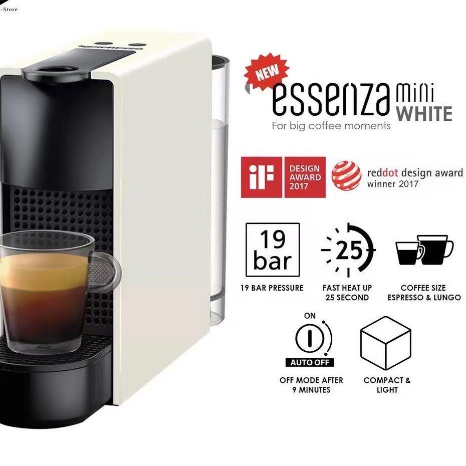 Nespresso Essenza Mini Coffee Machine White Shopee Malaysia