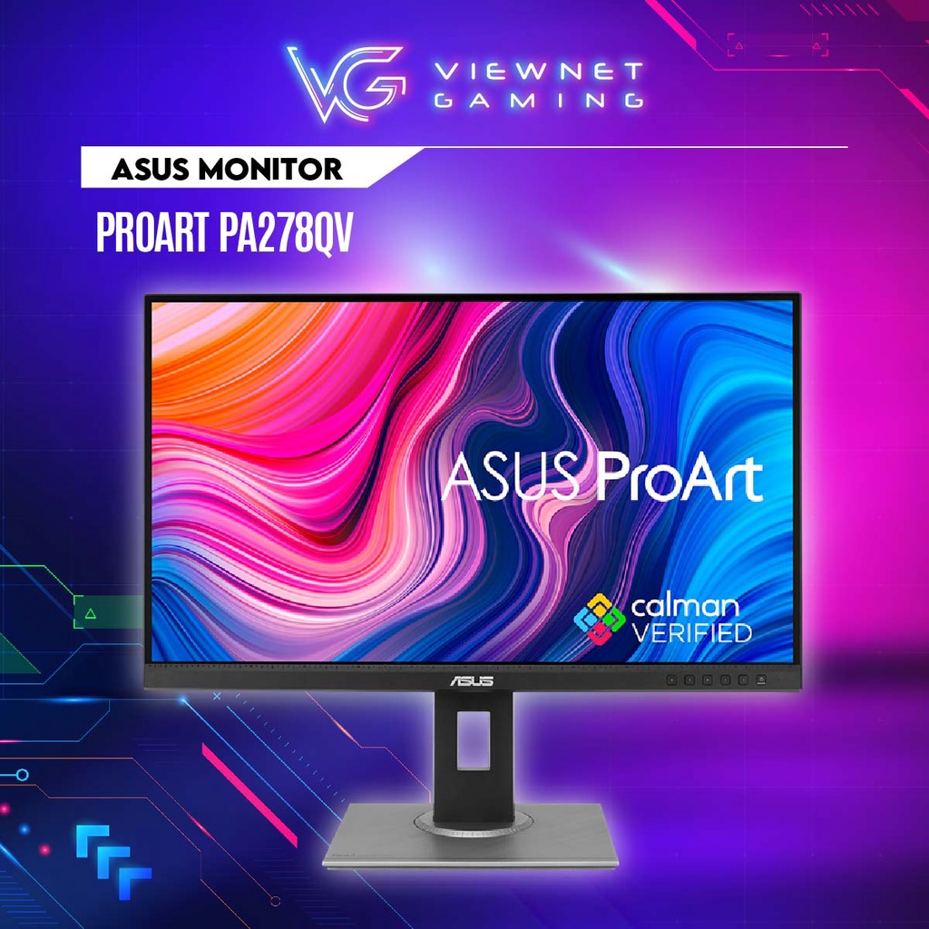 Asus ProArt Display Professional Monitor IPS, 5ms GTG 75Hz PA278QV