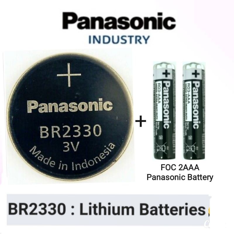 Panasonic Original BR2330 1PC NEW STOCK+FREE GIFT Panasonic AAA Battery