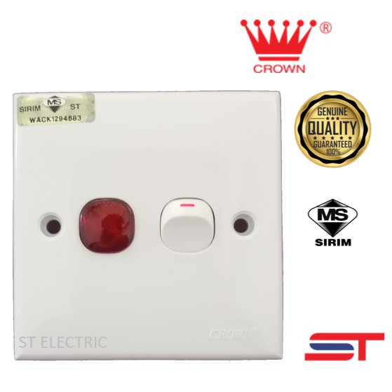 CROWN 20A SWITCH OUTLET / DOUBLE POLE SWITCH / 1 GANG WATER HEATER OR