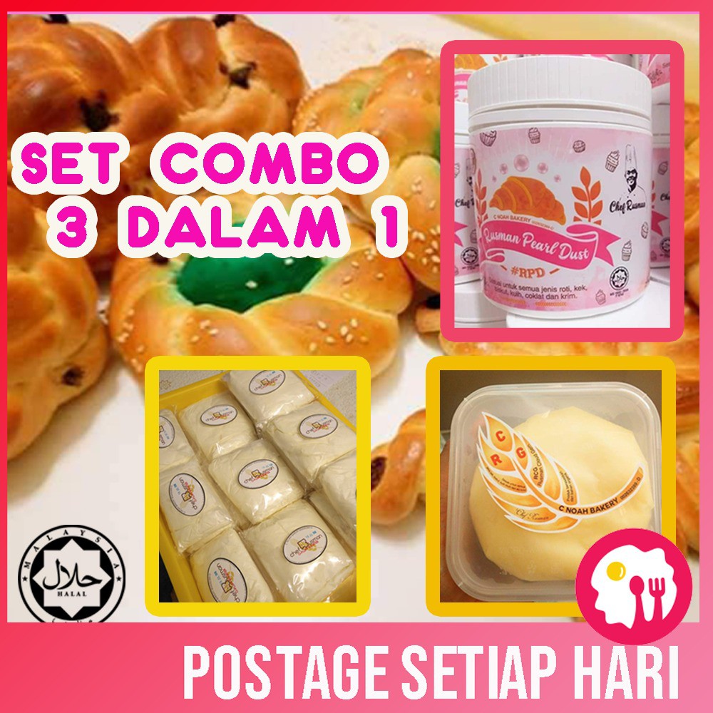 COMBO 3R (RPD, RFB DAN RCG) Pelembut roti dan kek / Pengganti Bread