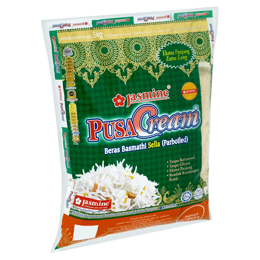 Jasmine Pusa Cream Basmathi Rice Sella (Parboiled) 5kg