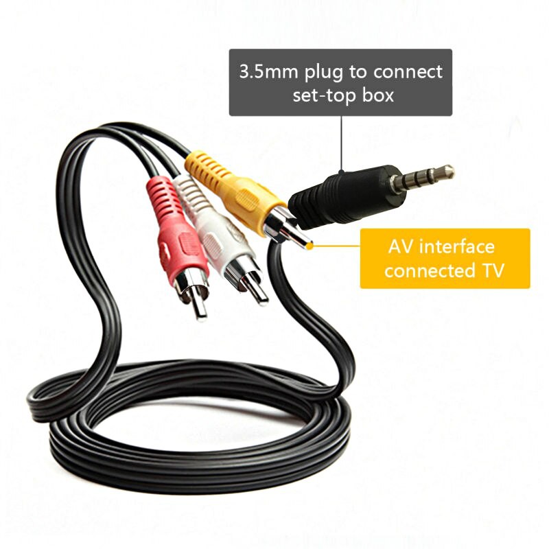 MYTV Hybrid decoder S2/T2 RCA CABLE AV JACK 3.5mm for old TV without