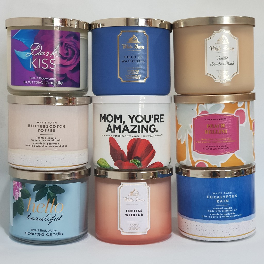 Bath And Body Works Scented 3 Wick Candles / Bbw Candles / Candles 3 Wick / Bbw Candles Shopee