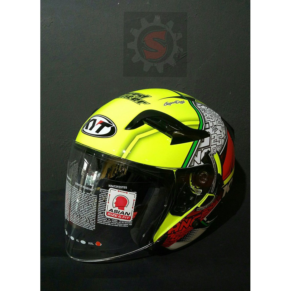 KYT VENOM AZLAN SHAH OPEN FACE HELMET SESUAI UNTUK Y15ZR RS150R 125ZR