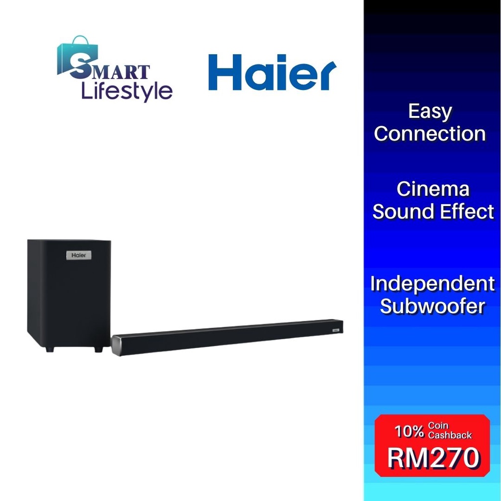 Haier Sound Bar HSD3A040B Shopee Malaysia