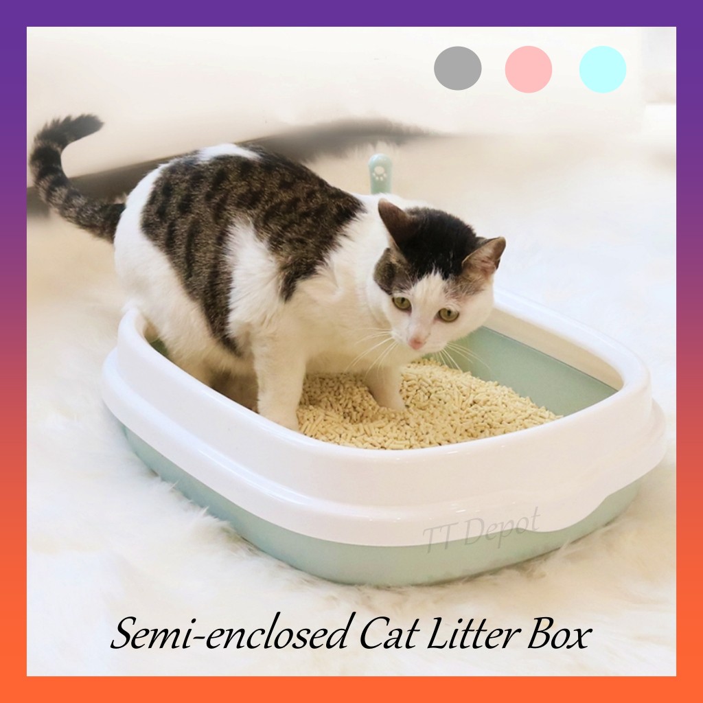 European Style Cat Litter Box Cat Litter Tray Tandas Kucing Bekas
