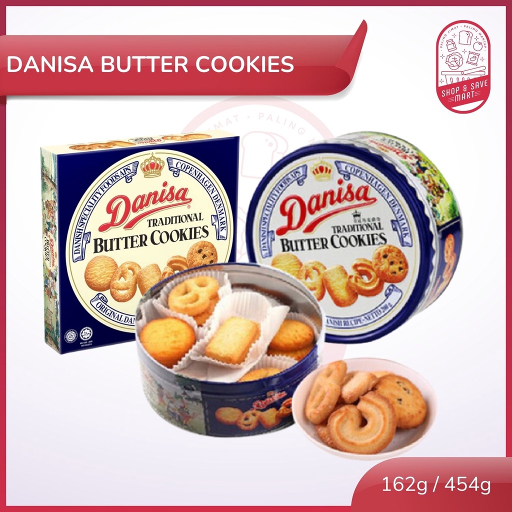 Danisa Traditional Butter Cookies Original Danish Recipe (162g / 454g