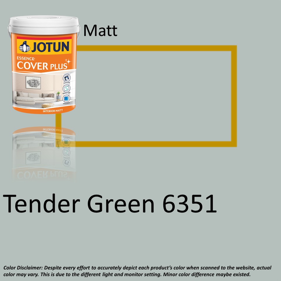 Jotun Paint 5L Essence Cover Plus Matt 6351 Tender Green / wall paint