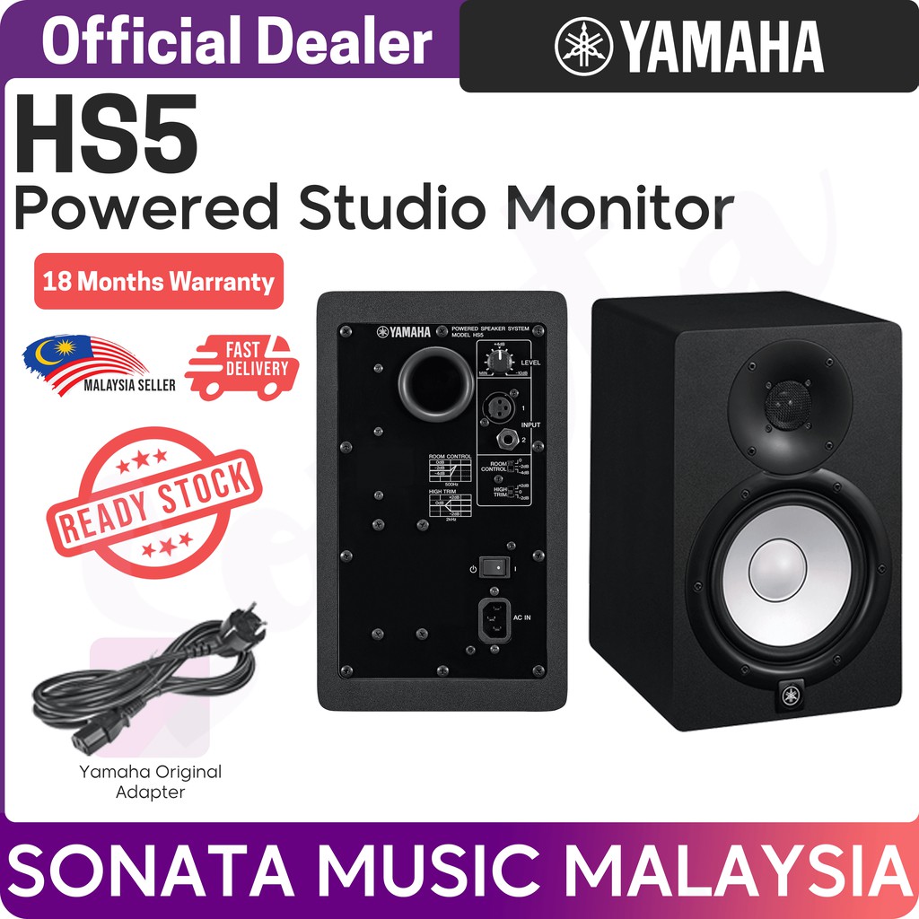 Yamaha HS5 5 inch Powered Studio Monitor Speaker Black (HS5) per