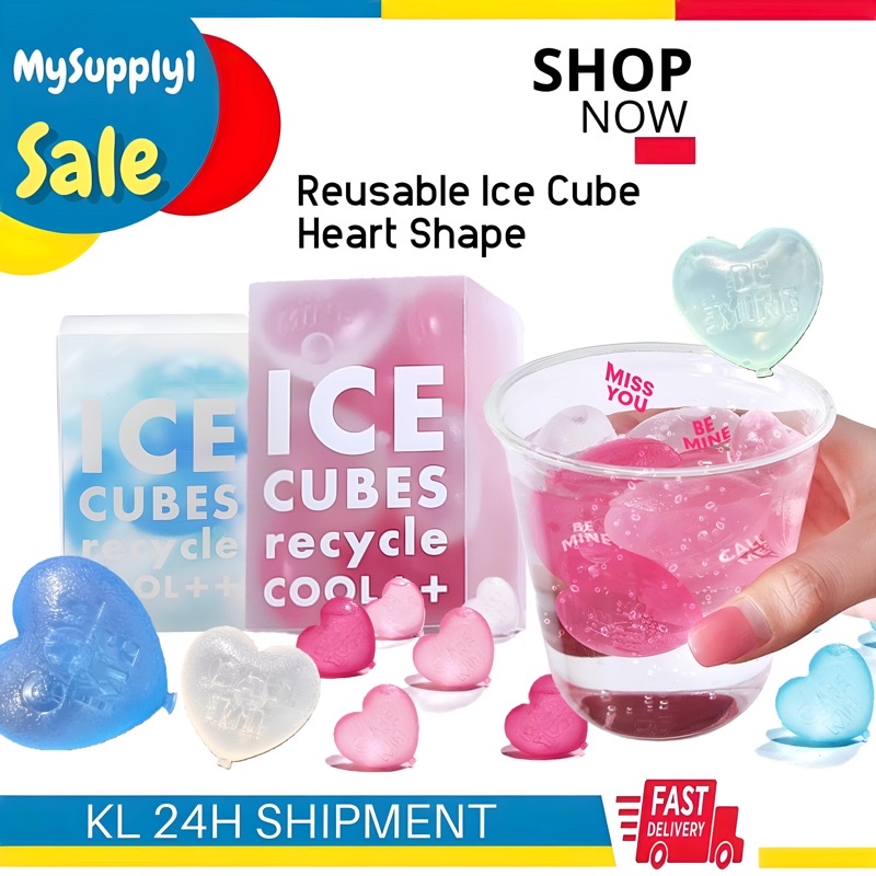 Ice CubeReusable Ice Cube Heart Quick Frozen Ice Cubes Cool Glacier