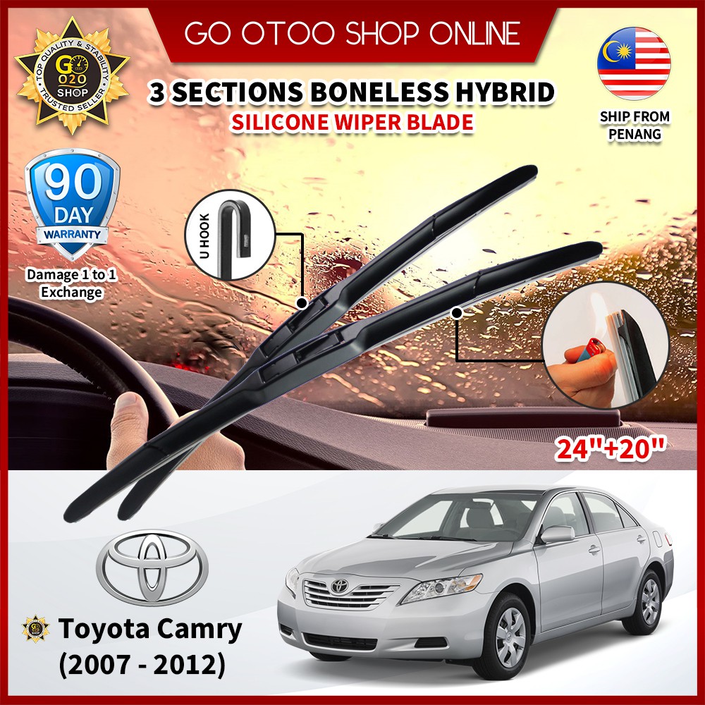 3 Sections Silicone Car Windshield Wiper 20' '+ 24'' 1Set For Toyota