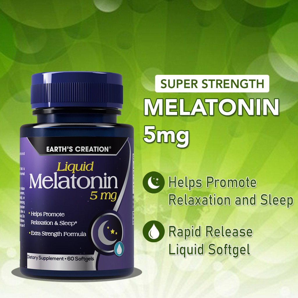 EC Liquid Melatonin 5mg Rapid Release Softgel 60