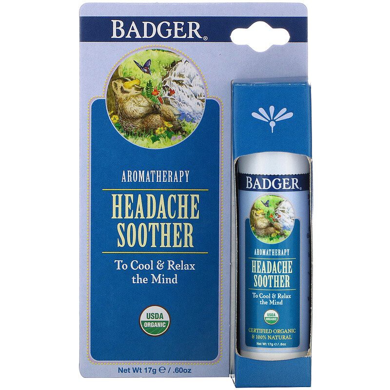 Badger Company Aromatherapy Headache Soother Peppermint & Lavender (17