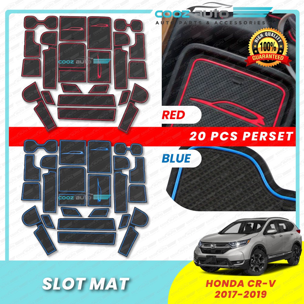 Honda CRV CRV 2017 2019 Interior Rubber Slot Mat Storage Carpet (20pcs/set) Shopee Malaysia