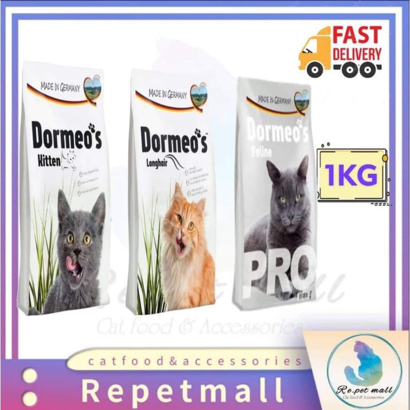 DORMEO'S Dry Cat Food ( Long Hair / Kitten / Feline ) Makanan Kucing