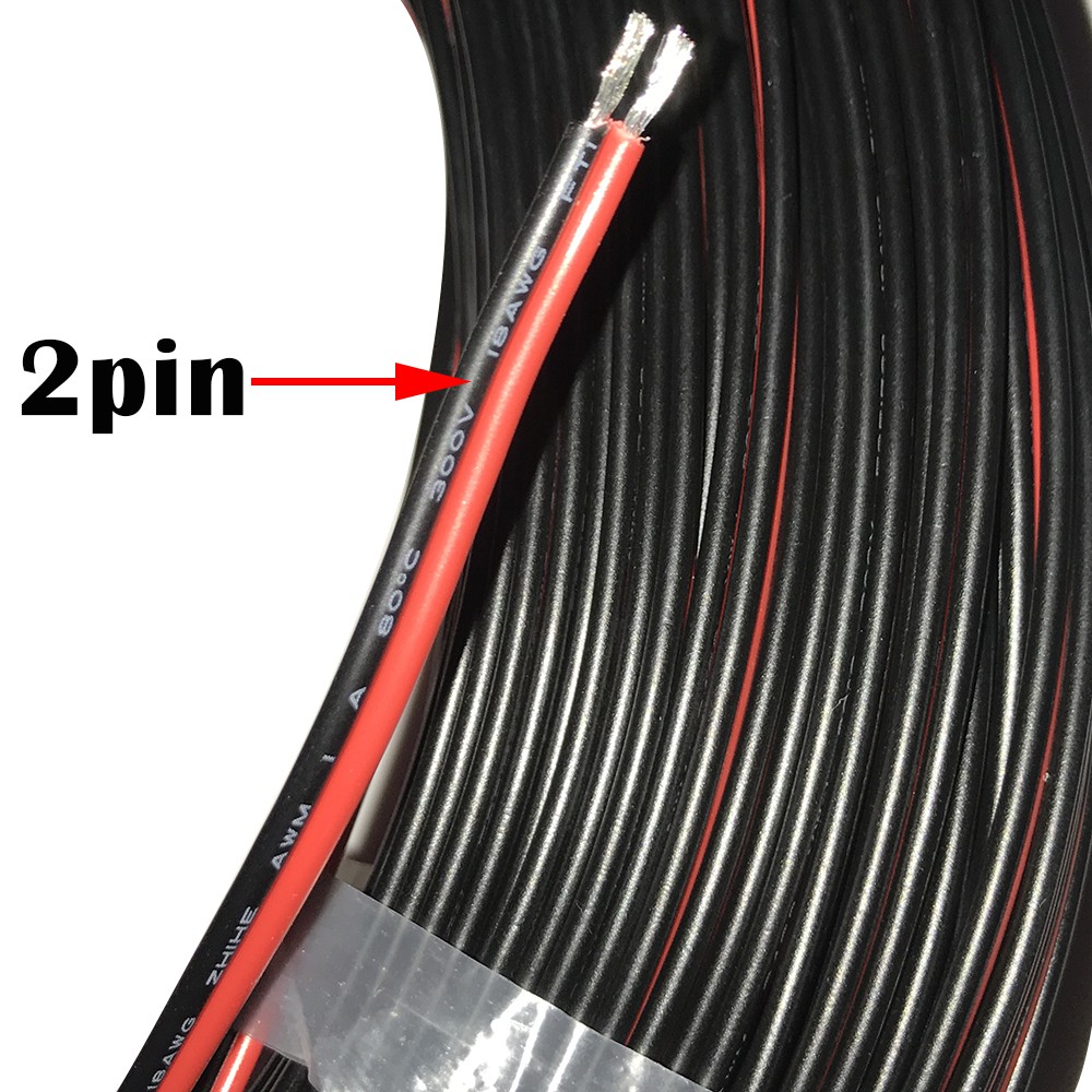 15M 18 AWG 2*0.75mm Extension Wire Cable use for 12v 24v LED LED Strip