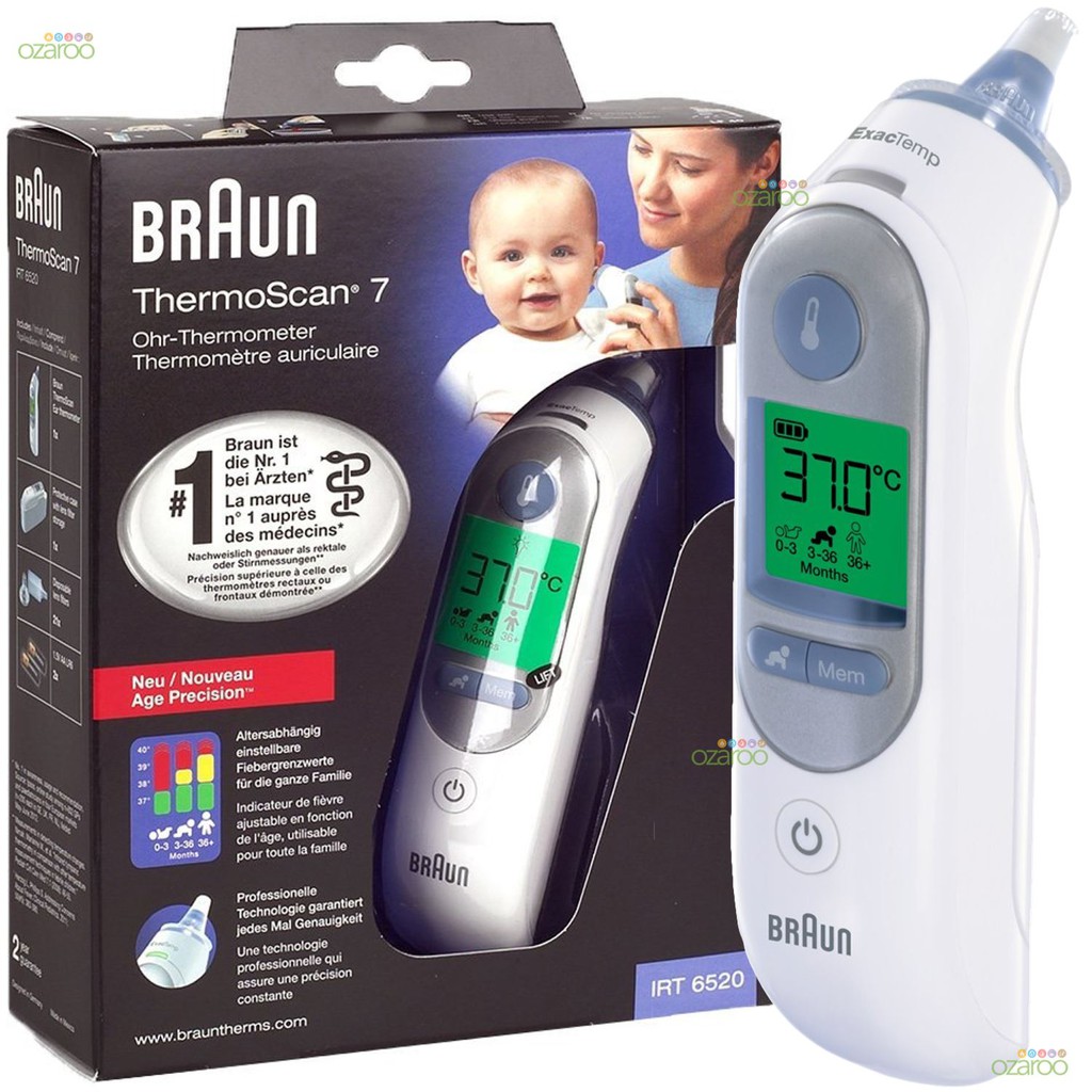 Braun Thermoscan 7 Irt 6520 Ear Thermometer - 100% Ori 6Mths Warranty | Shopee Malaysia