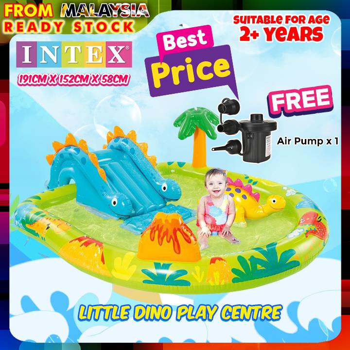 Intex 57166NP Little Dino Dinosaur Themed Inflatable Pool Backyard Play