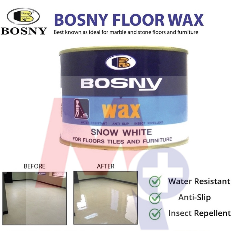 BOSNY Floor Wax Marble Stone Furniture Anti Slip Dry Polish Care Tile 400g Shopee Malaysia